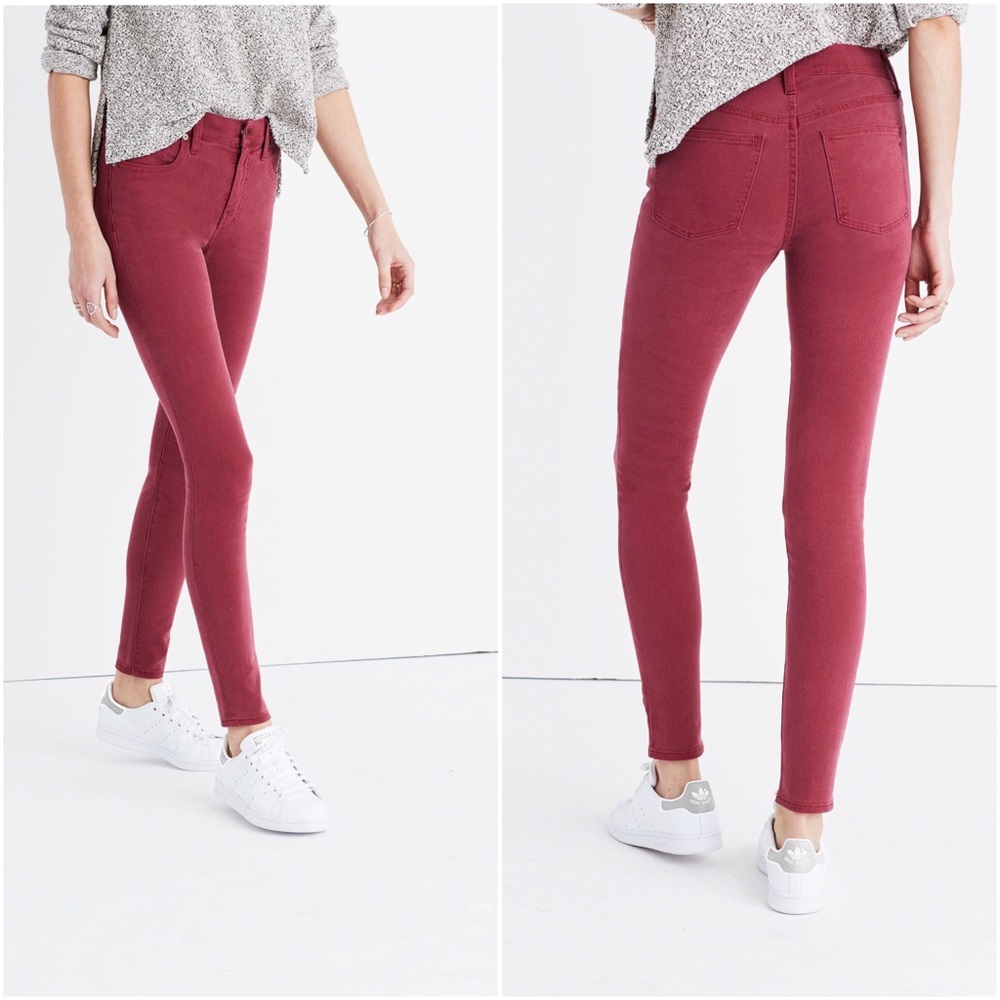 Madewell Garment-Dyed 9” Highrise Skinny Jeans